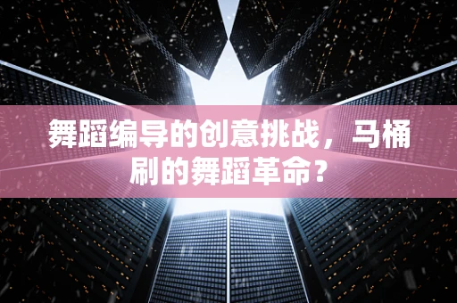 舞蹈编导的创意挑战，马桶刷的舞蹈革命？