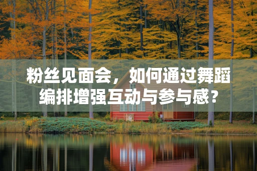 粉丝见面会，如何通过舞蹈编排增强互动与参与感？