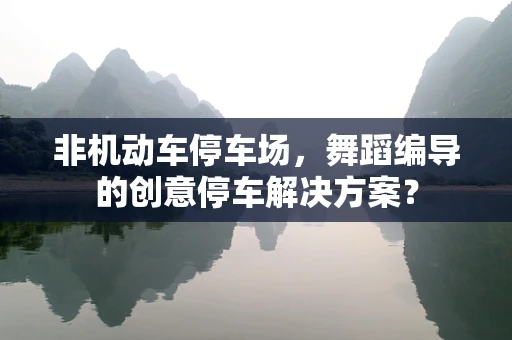 非机动车停车场，舞蹈编导的创意停车解决方案？