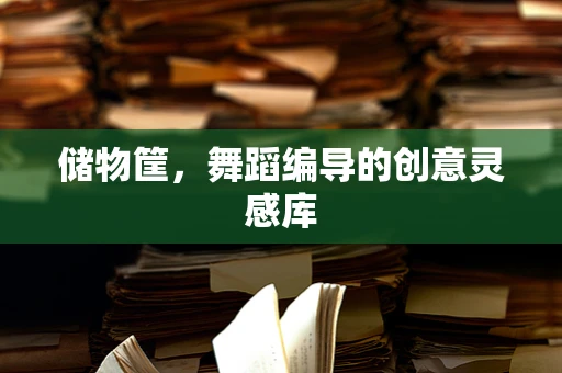 储物筐，舞蹈编导的创意灵感库