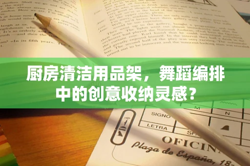 厨房清洁用品架，舞蹈编排中的创意收纳灵感？