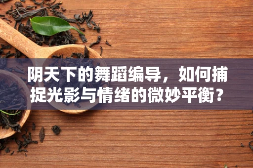 阴天下的舞蹈编导，如何捕捉光影与情绪的微妙平衡？