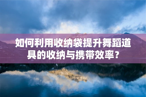 如何利用收纳袋提升舞蹈道具的收纳与携带效率？