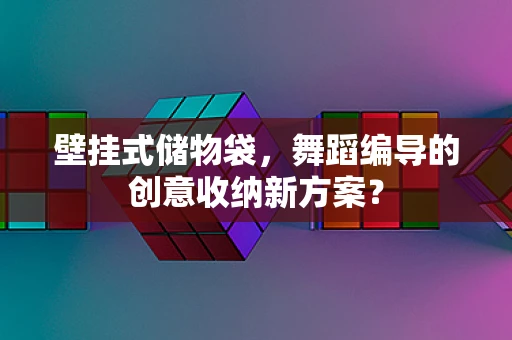 壁挂式储物袋，舞蹈编导的创意收纳新方案？