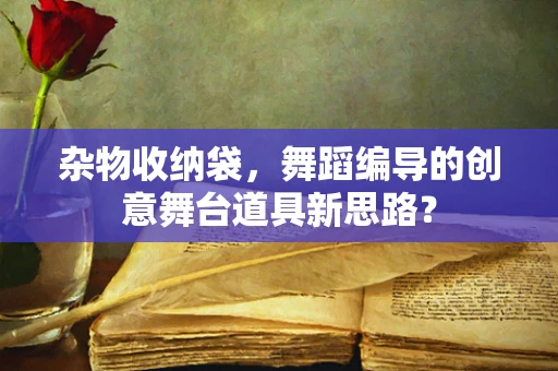 杂物收纳袋，舞蹈编导的创意舞台道具新思路？