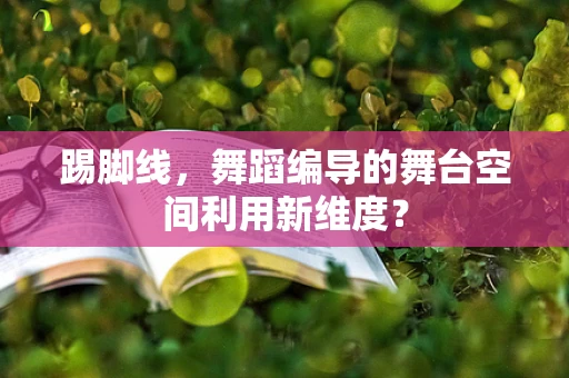 踢脚线，舞蹈编导的舞台空间利用新维度？
