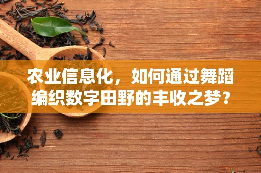 农业信息化，如何通过舞蹈编织数字田野的丰收之梦？