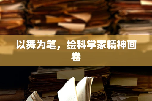 以舞为笔，绘科学家精神画卷