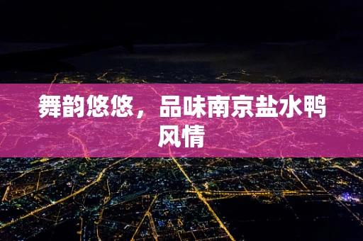 舞韵悠悠，品味南京盐水鸭风情