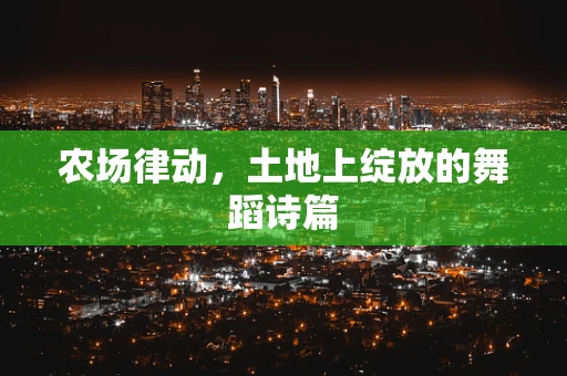 农场律动，土地上绽放的舞蹈诗篇