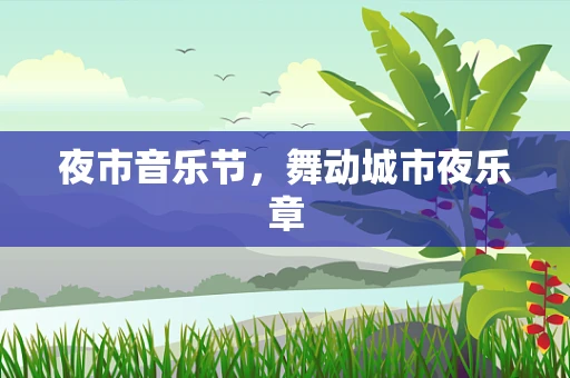 夜市音乐节，舞动城市夜乐章