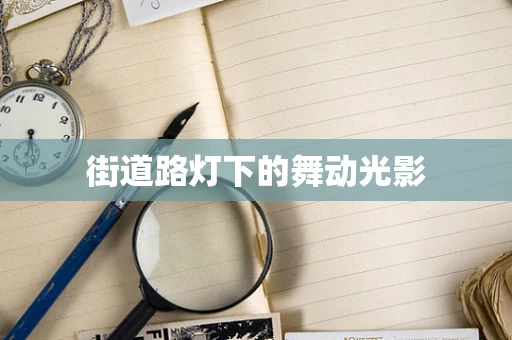 街道路灯下的舞动光影
