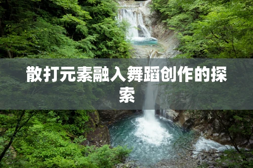 散打元素融入舞蹈创作的探索