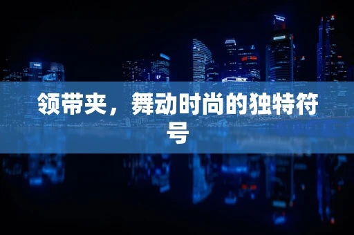 领带夹，舞动时尚的独特符号