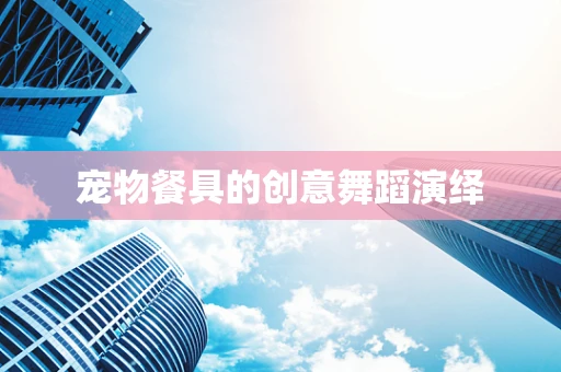 宠物餐具的创意舞蹈演绎