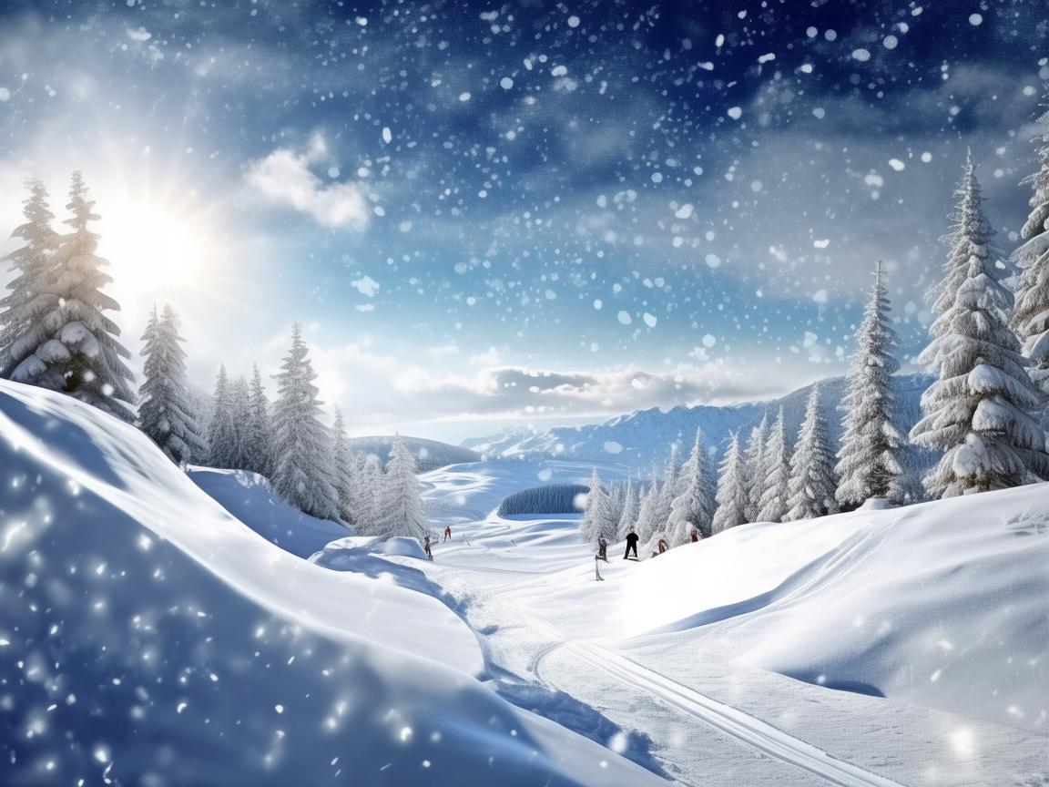 雪舞飞扬，滑雪场的奇幻舞步