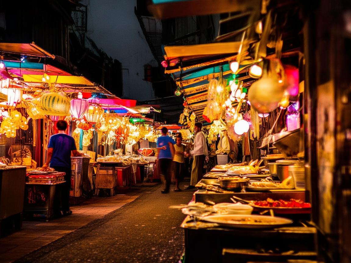 夜市摊位，舞动人间烟火的舞台