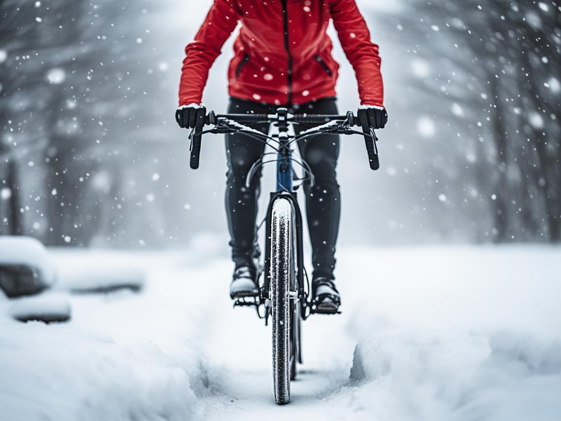 雪地自行车上的灵动舞步