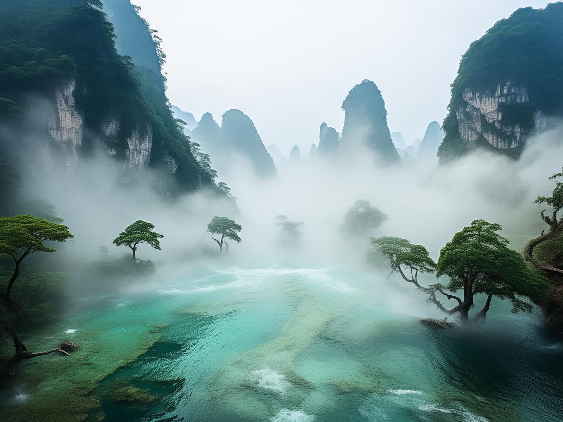 桂林山水间的灵动之舞