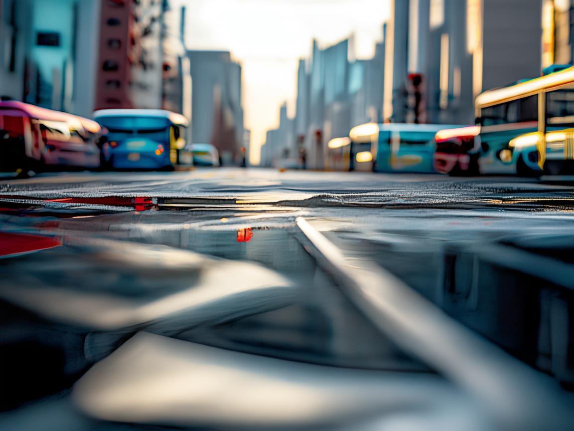 公交停车场，演绎别样城市律动