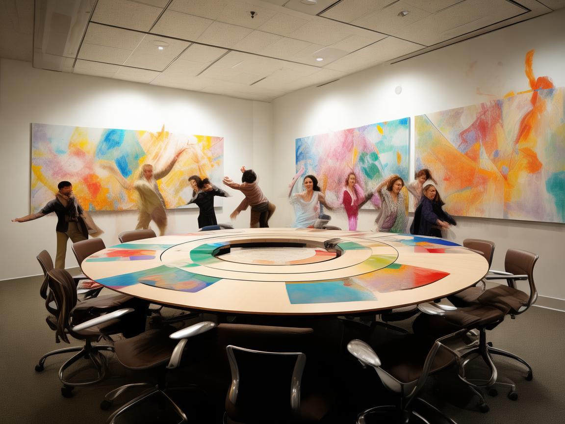 会议室里的舞蹈创意碰撞